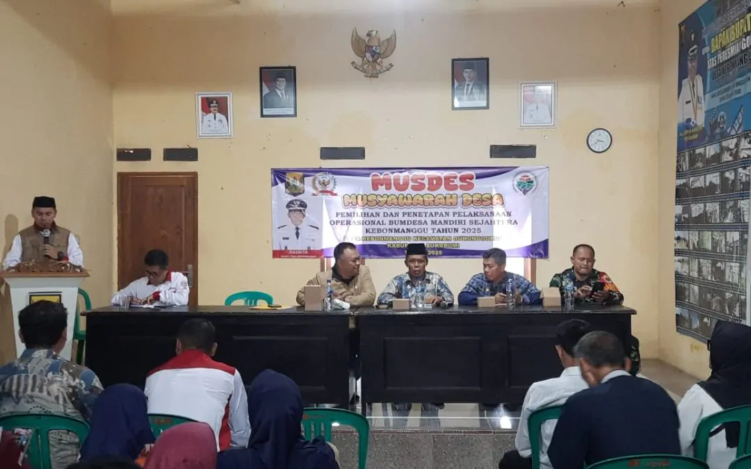 Musyawarah Desa Kebonmanggu Tetapkan Ketua Pelaksana Operasional BUMDESA Mandiri Sejahtera Tahun 2025